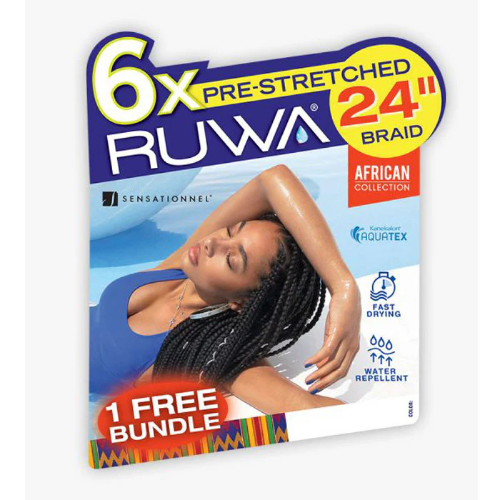 Sensationnel 6X Pre Stretched Crochet Braids - RUWA BRAID 24" - Image 3
