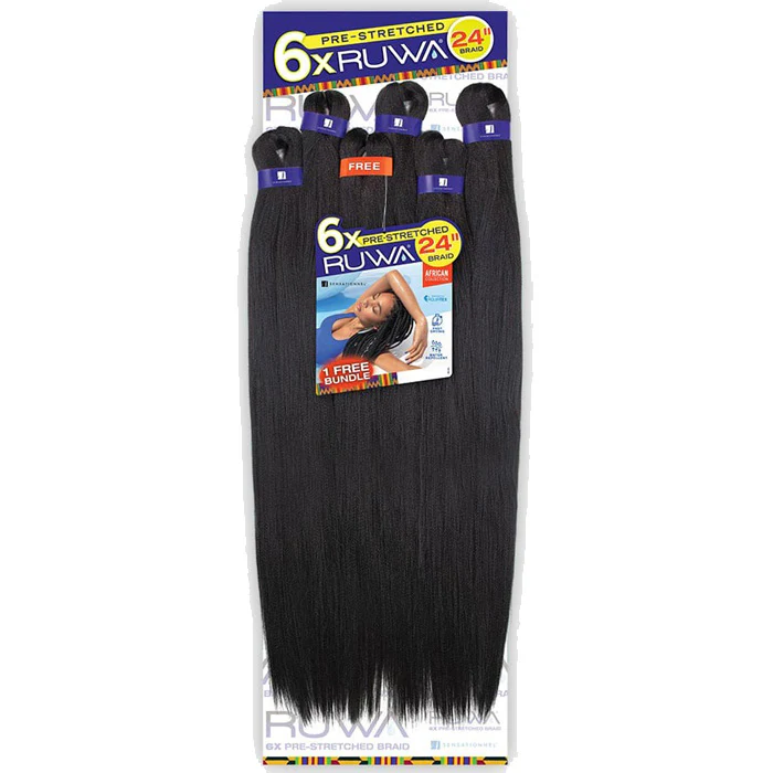 Sensationnel 6X Pre Stretched Crochet Braids - RUWA BRAID 24" - Image 4