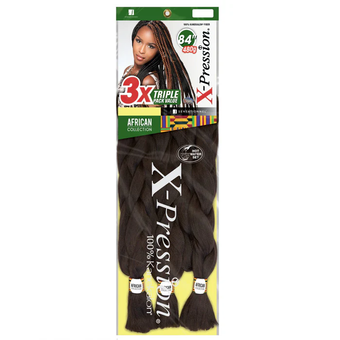 Sensationnel African Collection Triple Pack Value Crochet Braids - X-PRESSION 84" 3X - Image 3