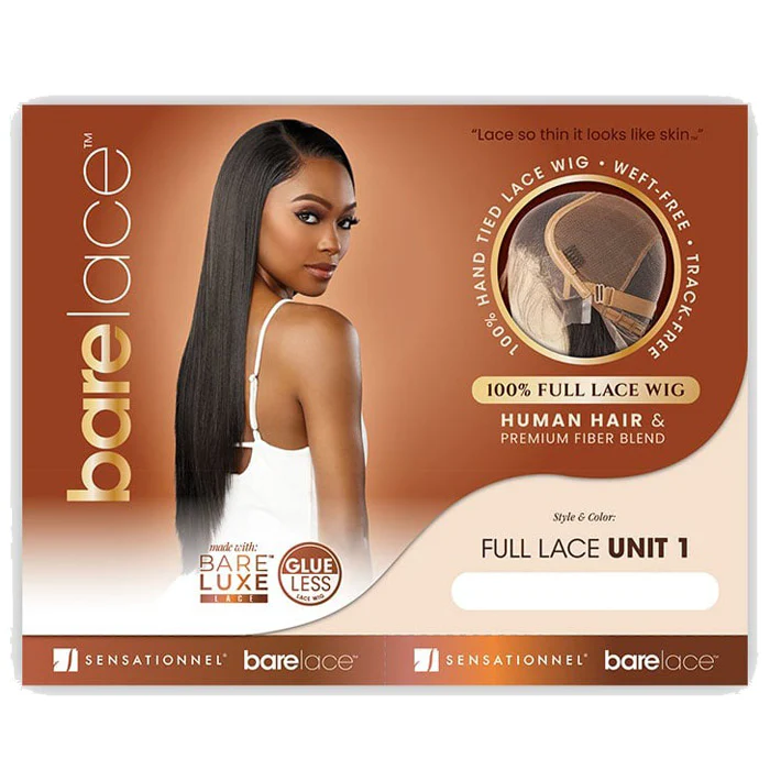 Sensationnel Bare Lace Glueless Human Hair Blend 100% Full Lace Wig - FULL LACE UNIT 1 - Image 4