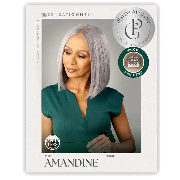 Sensationnel Bare Lace Platinum Glow Glueless 13x6 Lace Frontal Wig - AMANDINE - Image 4