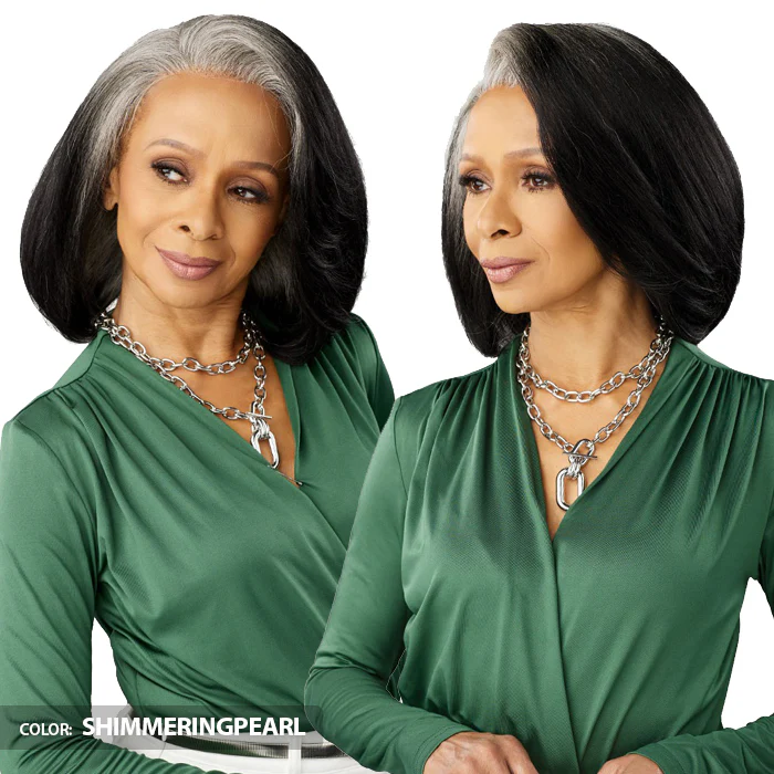 Sensationnel Bare Lace Platinum Glow Glueless Human Hair Blend 13x6 Hand-Made Lace Front Wig - CELESTINE - Image 2