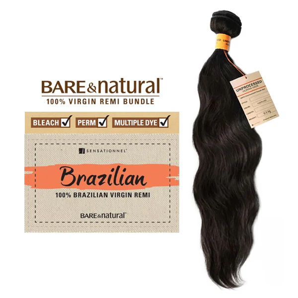 Sensationnel Bare & Natural 100% Brazilian Virgin Remi Weave - NATURAL WAVY 10-30" - Image 2