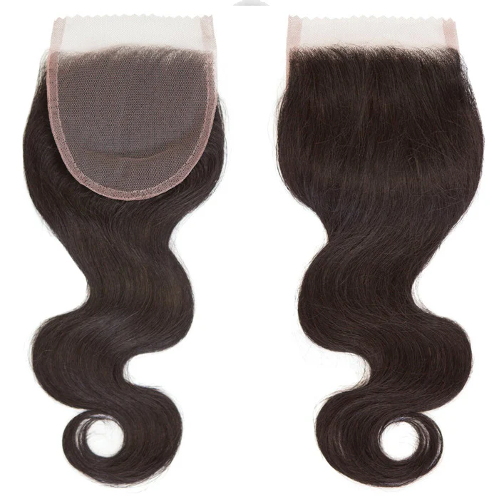 Sensationnel Bare & Natural 100% Unprocessed Virgin Human Hair 4x4 Swiss Lace Closure Bundle Deal Weave - BODY WAVE 10-22" - Image 3