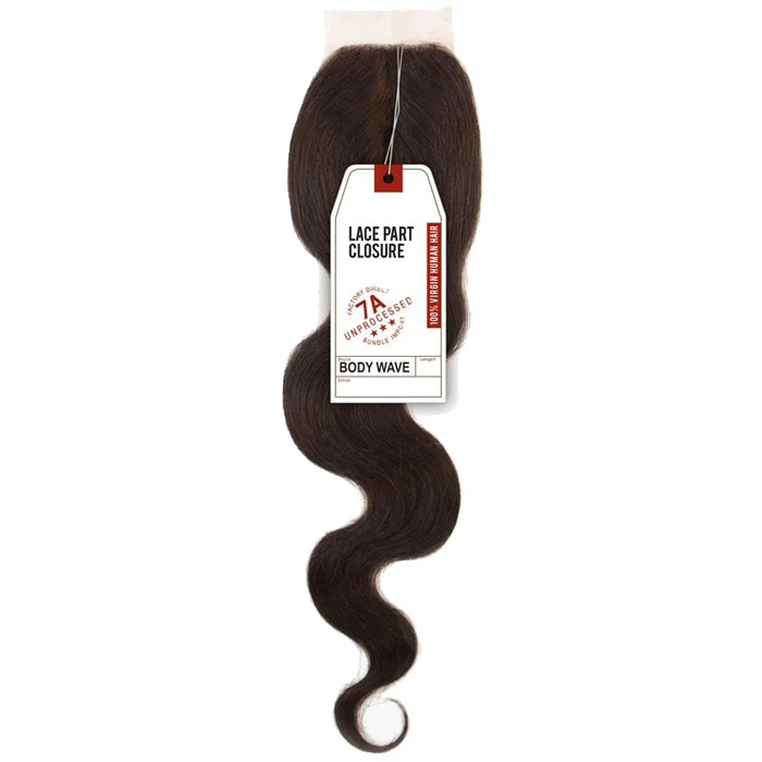 Sensationnel Bare & Natural 100% Virgin Remi Human Hair Lace Part Closure - 7A BODY WAVE 10" - Image 2