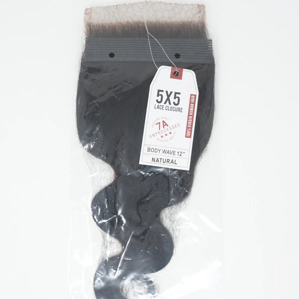 Sensationnel Bare & Natural 7A Unprocessed 100% Virgin Human Hair HD Lace Closure - 5X5 BODY WAVE 10-18" - Image 2