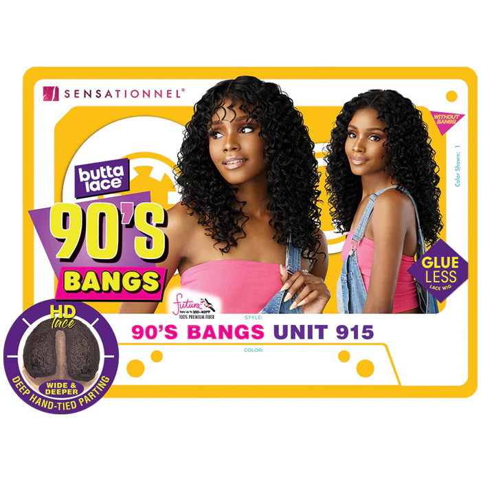 Sensationnel Butta Lace 90's Bangs Glueless 5" HD Deep Lace Parting Front Wig - 90'S BANGS UNIT 915 - Image 6