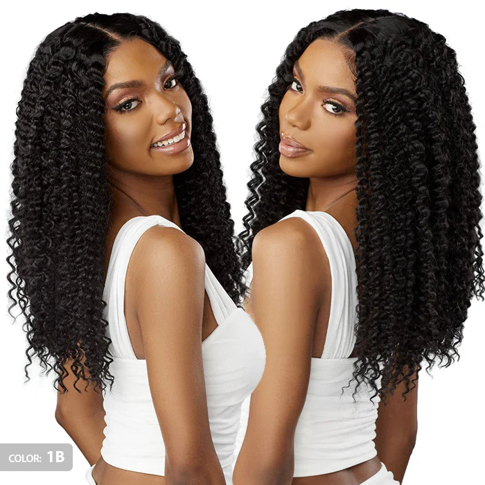 Sensationnel Butta Lace Human Hair Blend Glueless 5" HD Deep Lace Parting Front Wig - KINKY WATER WAVE 18" - Image 2