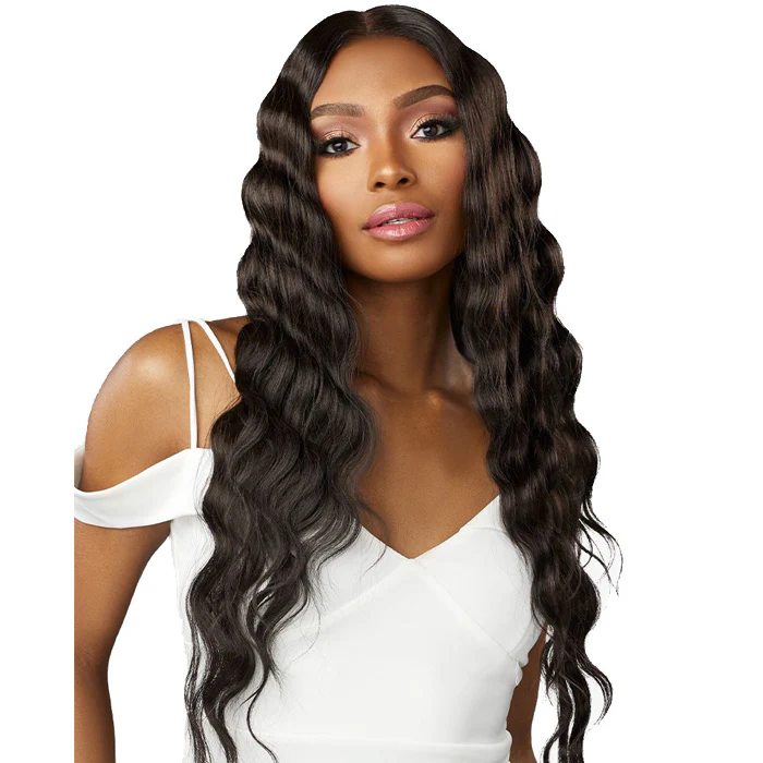 Sensationnel Butta Lace Human Hair Blend HD 5" Deep Parting Lace Front Wig - LOOSE CRIMP 28" - Image 5