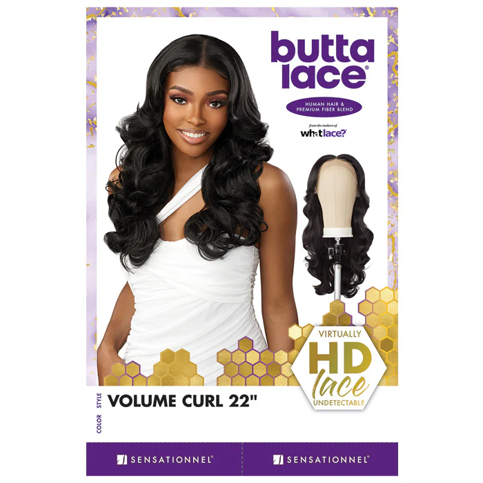 Sensationnel Butta Lace Human Hair Blend HD 5" Deep  Parting Lace Front Wig - VOLUME CURL 22" - Image 7