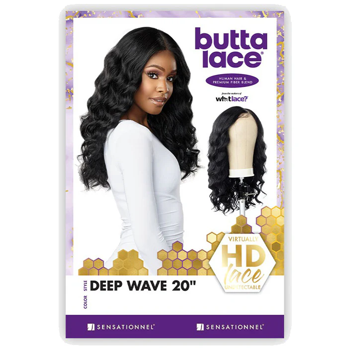 Sensationnel Butta Lace Human Hair Blend HD 5" Deep Parting Lace Wig - DEEP WAVE 20 - Image 5