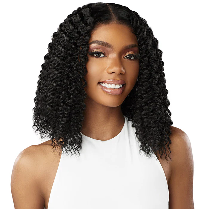 Sensationnel Butta Lace Wet and Wavy Glueless Human Hair Blend HD 5" Deep Lace Parting Front Wig - W&W WATER WAVE 12