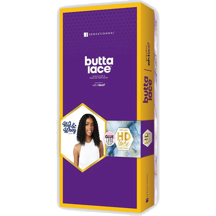 Sensationnel Butta Lace Wet and Wavy Glueless Human Hair Blend HD 5" Deep Lace Parting Front Wig - W&W WATER WAVE 12 - Image 7