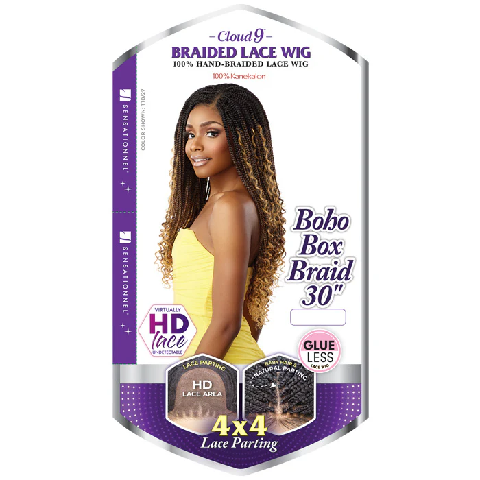 Sensationnel Cloud 9 Glueless HD 4X4 Braided Lace Front Wig - BOHO BOX BRAID 30" - Image 7