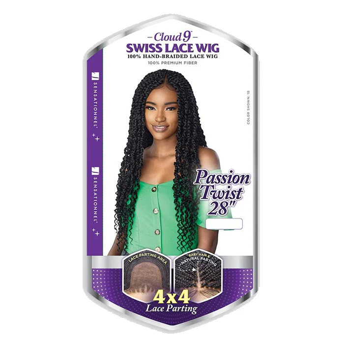 Sensationnel Cloud 9 Swiss Lace 100% Hand-Braided 4x4 Lace Part Wig - PASSION TWIST 28" - Image 6