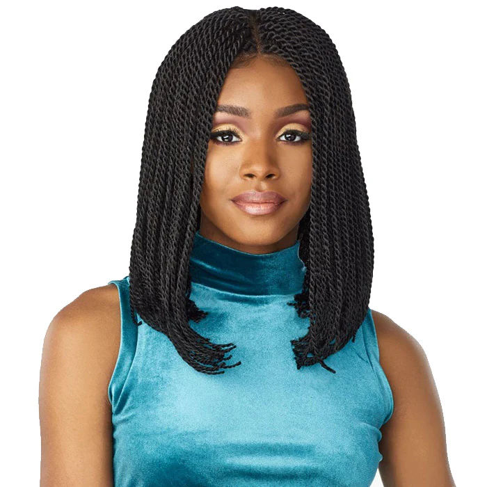 Sensationnel Cloud 9 Swiss Lace Hand-Braided 4x4 Lace Frontal Wig - SENEGAL TWIST BOB - Image 2