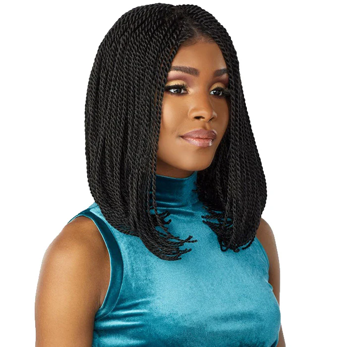 Sensationnel Cloud 9 Swiss Lace Hand-Braided 4x4 Lace Frontal Wig - SENEGAL TWIST BOB - Image 3