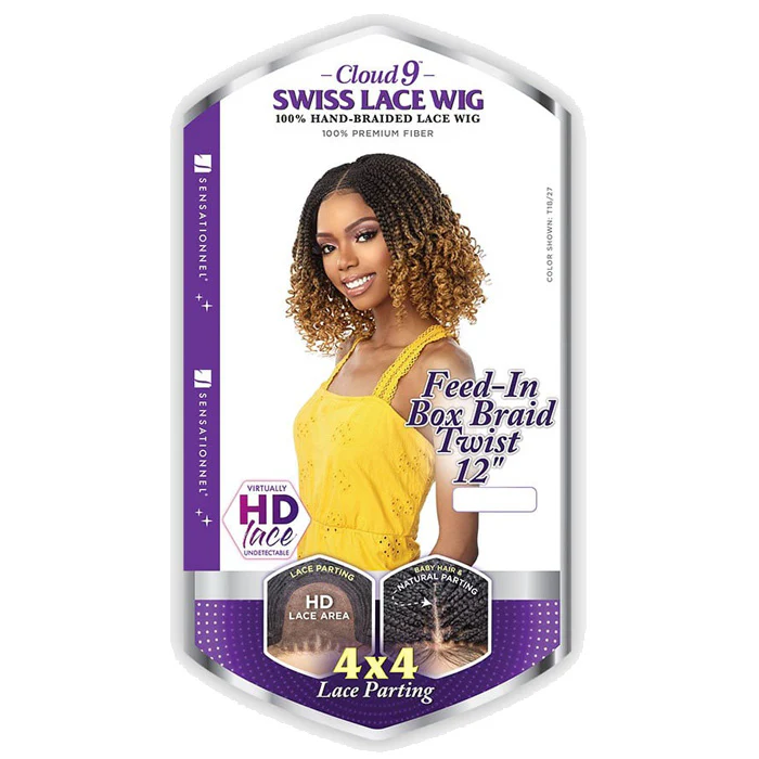 Sensationnel Cloud 9 4X4 HD Lace Part Wig - FEED IN BOX BRAID TWIST 12 - Image 5