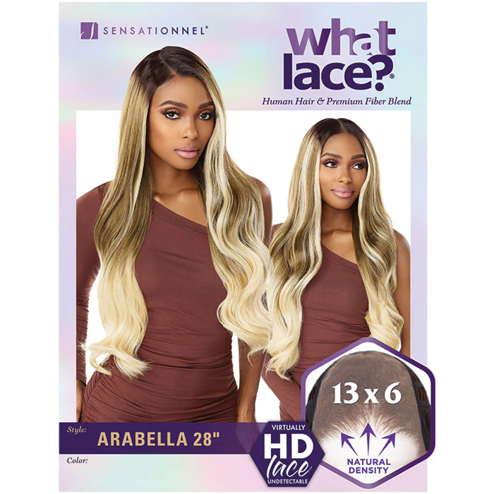 Sensationnel What Lace Human Hair Blend 13x6 HD Lace Front Wig - ARABELLA 28" - Image 5