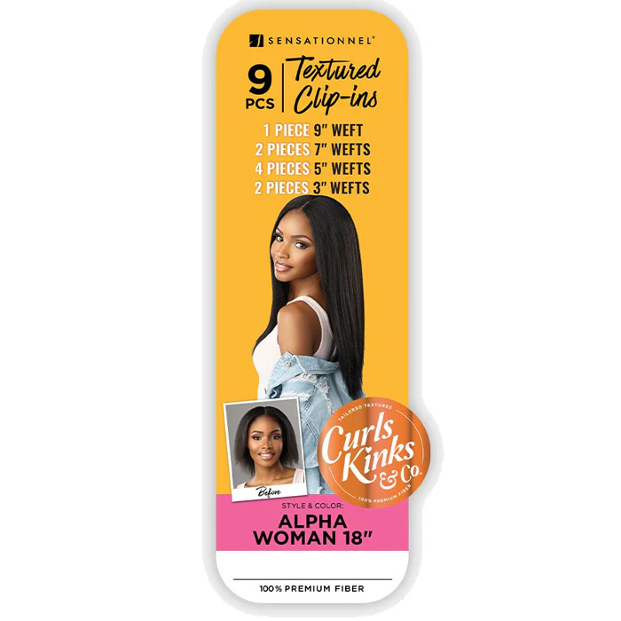 Sensationnel Curls Kinks & Co Textured Clip-In Weave 9 PCS - ALPHA WOMAN 12/18" - Image 5