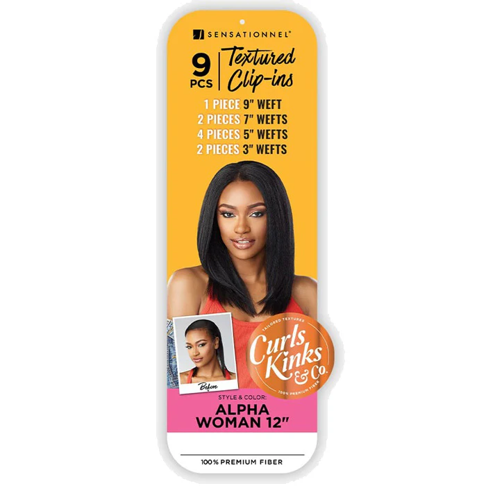 Sensationnel Curls Kinks & Co Textured Clip-In Weave 9 PCS - ALPHA WOMAN 12/18" - Image 6