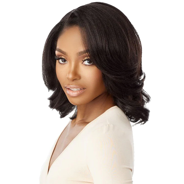 Sensationnel Curls Kinks Glueless HD 13x6 Lace Front Wig - 13x6 KINKY BLOW OUT 12" - Kinky Edges - Image 5