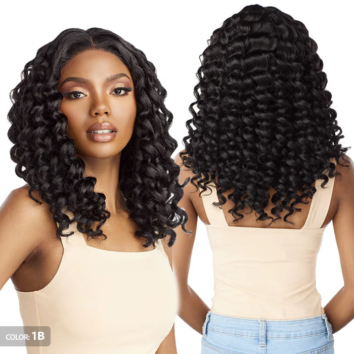 Sensationnel Curls Kinks Textured Glueless HD Lace Front Wig - Y-PART KINKY ROD CURL 18" - Kinky Edges - Image 3