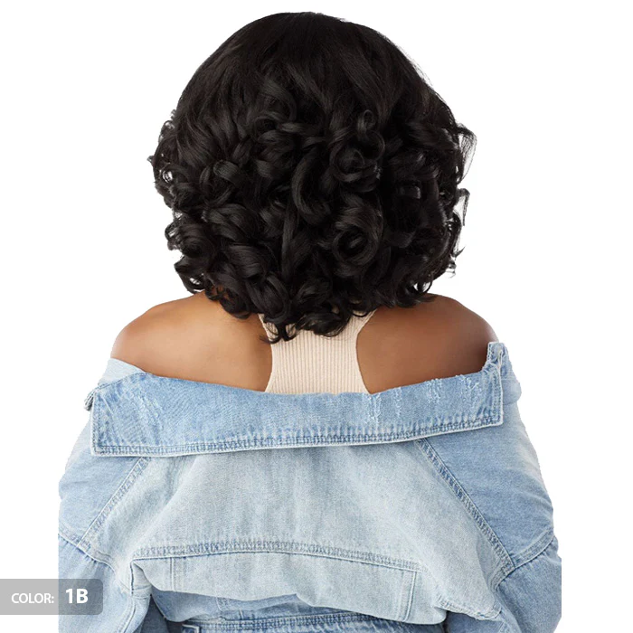 Sensationnel Curls Kinks Textured Lace Kinky Edges Glueless HD Lace Front Wig - Y-PART KINKY VOLUME CURL 14" - Image 3