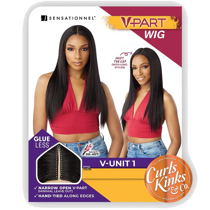 Sensationnel Curls Kinks V-Part Wig Glueless HD Lace Part Wig - V-UNIT 1 - Image 4