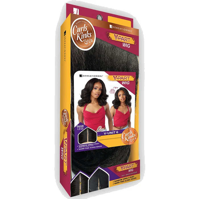 Sensationnel Curls Kinks V-Part Wig Glueless HD Lace Part Wig - V-UNIT 5 - Image 7