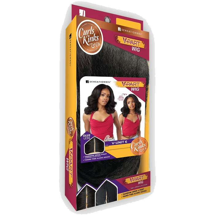 Sensationnel Curls Kinks V-Part Wig Glueless HD Lace Part Wig - V-UNIT 6 - Image 7