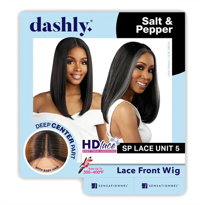 Sensationnel Dashly Salt & Pepper HD 4" Deep Lace Parting Front Wig - SP LACE UNIT 5 - Image 6
