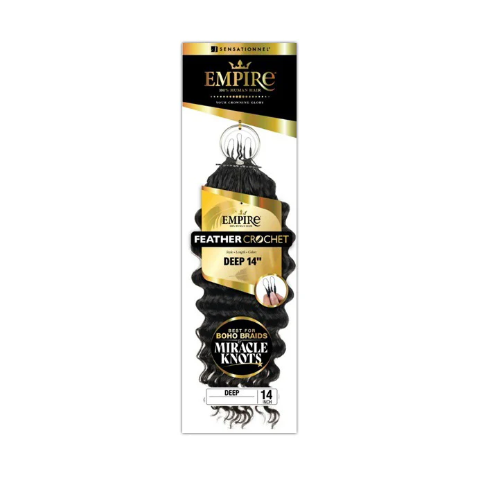 Sensationnel Empire 100% Human Hair Feather Crochet Braids - DEEP 14/18"