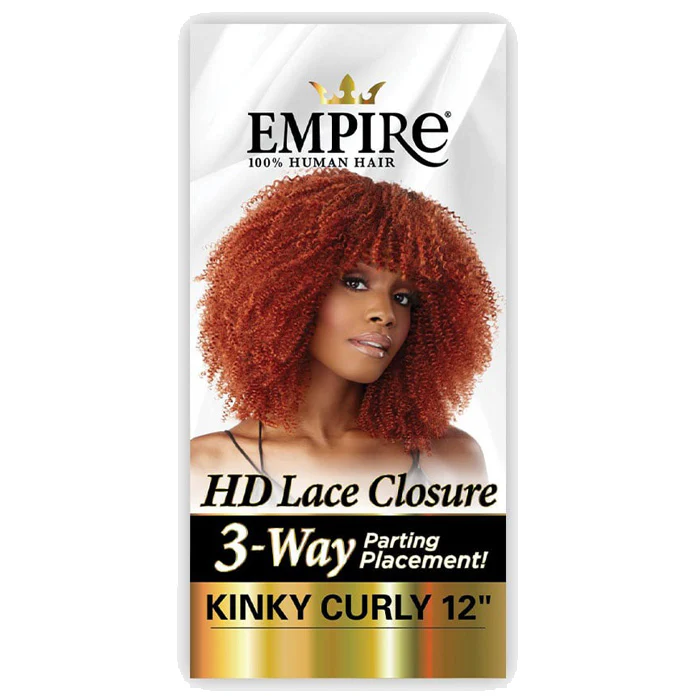Sensationnel Empire 100% Human Hair HD Lace Closure - KINKY CULRY 12" - Image 7