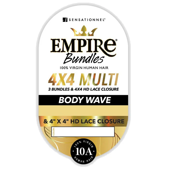 Sensationnel Empire Bundles 100% Virgin Human Hair HD Lace Closure 4X4 Multi Pack - BODY WAVE - Image 2