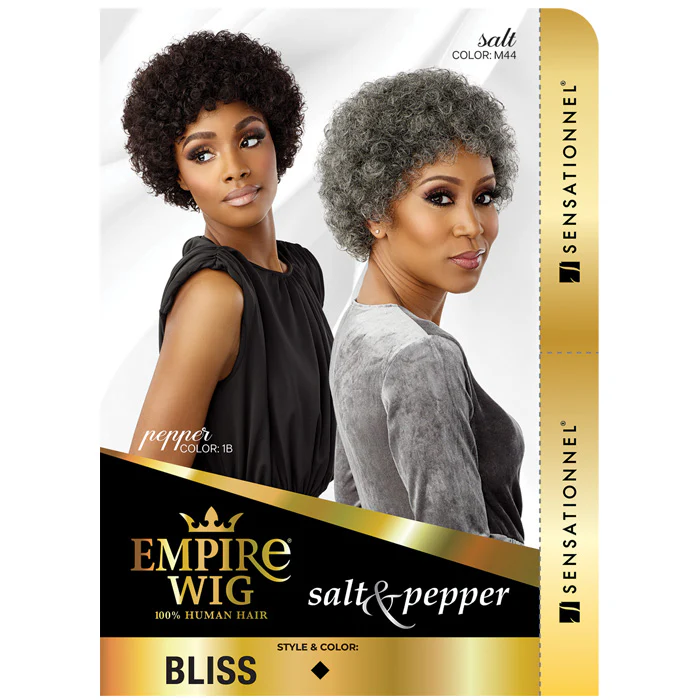 Sensationnel Empire Wig Salt & Pepper 100% Human Hair Full Wig - BLISS - Image 6