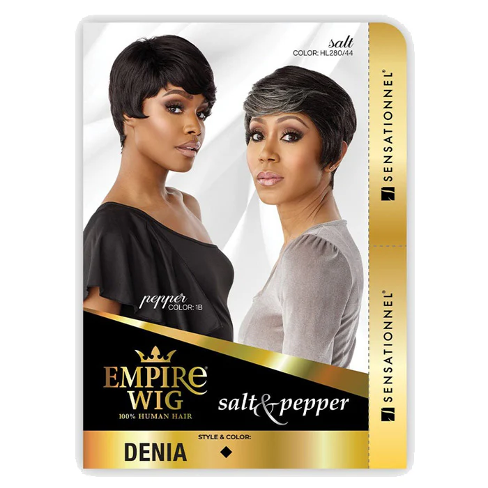 Sensationnel Empire Wig Salt & Pepper 100% Human Hair Full Wig - DENIA - Image 6