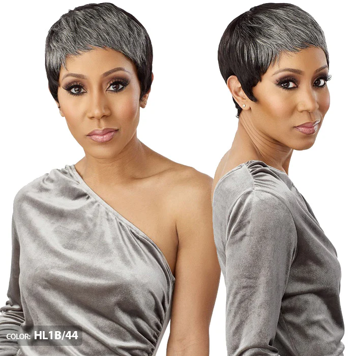 Sensationnel Empire Wig Salt & Pepper 100% Human Hair Full Wig - EVIE - Image 2