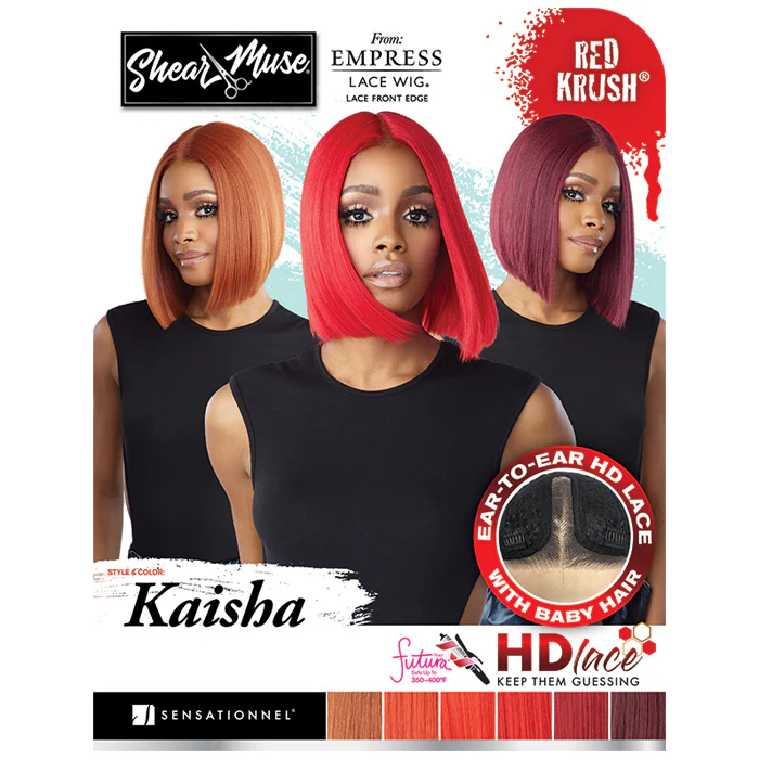 Sensationnel Empress Shear Muse HD Deep Parting Lace Front Wig - KAISHA - Red Krush - Image 7