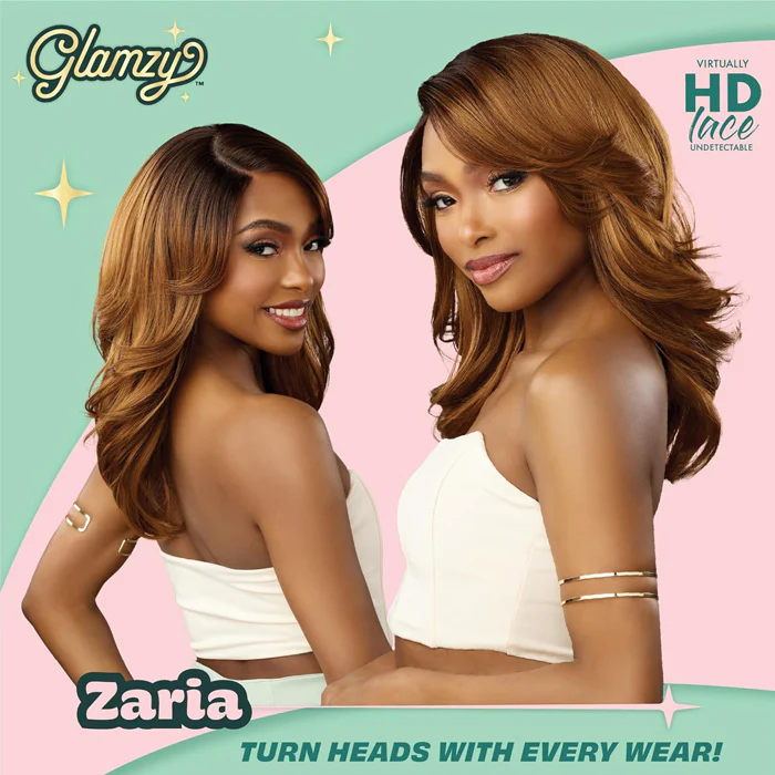 Sensationnel Glamzy Glueless V-Part HD Lace Part Wig - ZARIA - Image 2