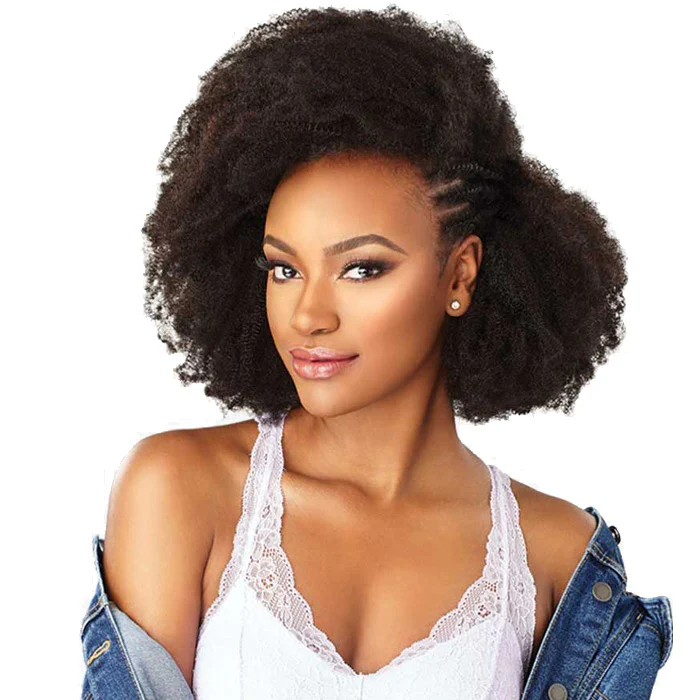 Sensationnel Human Hair Curls Kinks & CO Textured Clip In Extension Weave - HH 4C CLIQUE 9PCS (14-18 Inch)