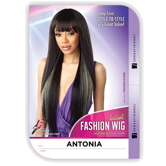 Sensationnel Instant Fashion Synthetic Long Straight Style with China Bangs Wig - ANTONIA - Image 5