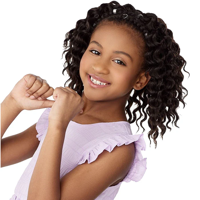 Sensationnel Kids Braids Lulu Mini Pre-looped Crochet Braids - 2X BRAID OUT 8" - Image 3