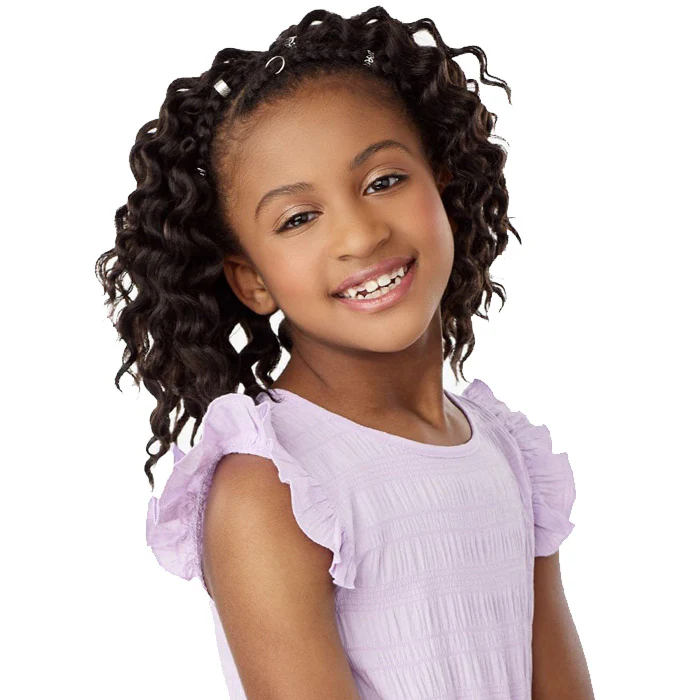 Sensationnel Kids Braids Lulu Mini Pre-looped Crochet Braids - 2X BRAID OUT 8" - Image 4