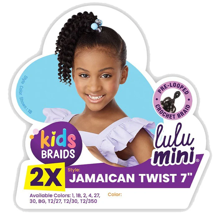 Sensationnel Kids Braids Lulu Mini Pre-looped Crochet Braids - 2X JAMAICAN TWIST 7" - Image 6
