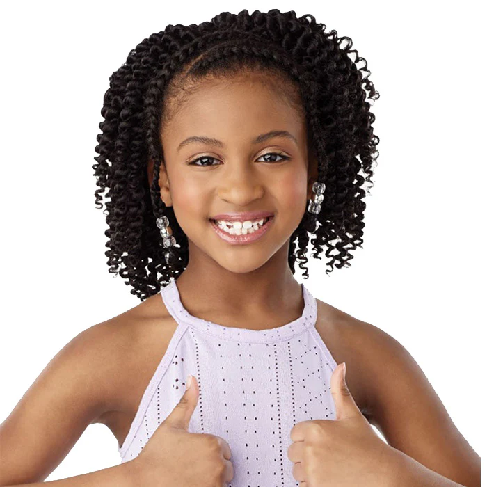 Sensationnel Kids Braids Lulu Mini Pre-looped Crochet Braids - 2X WAND TWIST 7"