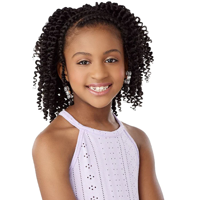 Sensationnel Kids Braids Lulu Mini Pre-looped Crochet Braids - 2X WAND TWIST 7" - Image 2