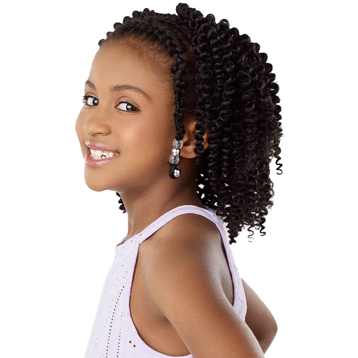 Sensationnel Kids Braids Lulu Mini Pre-looped Crochet Braids - 2X WAND TWIST 7" - Image 3
