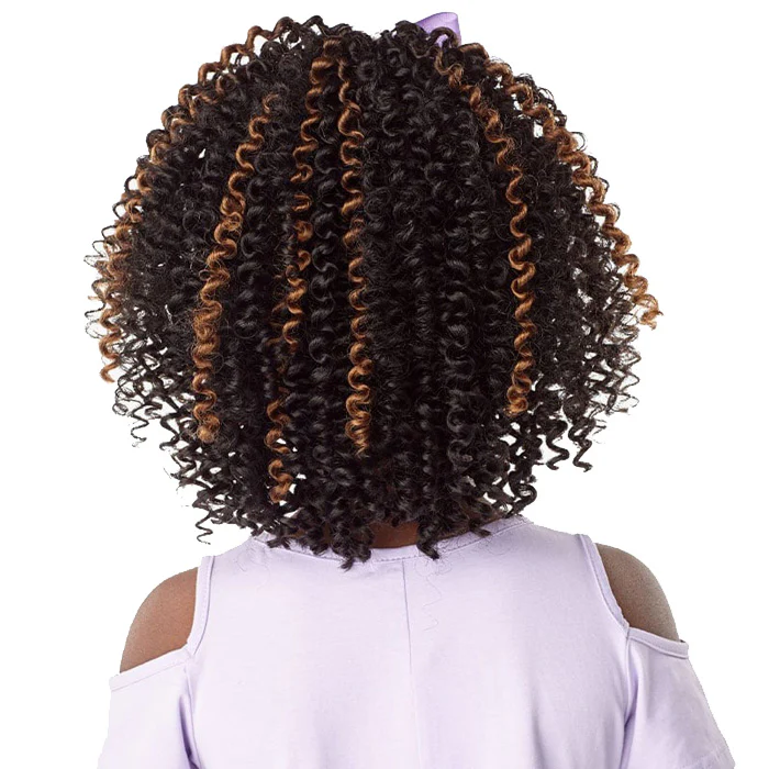 Sensationnel Lulu Mini Kids 2X Crochet Braid - BUBBLE CURL 10" - Image 4