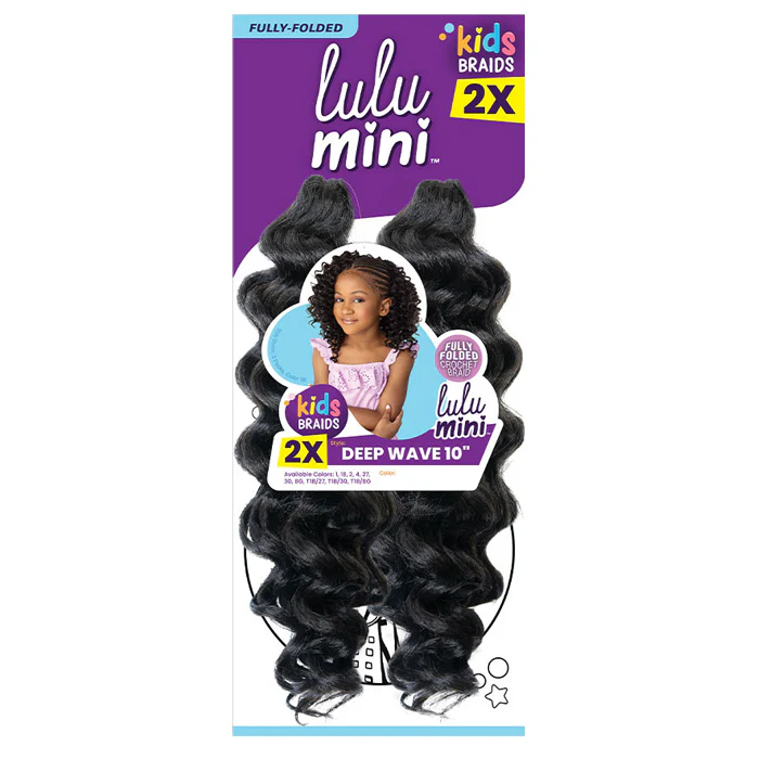 Sensationnel Lulu Mini Kids 2X Crochet Braid - DEEP WAVE 10 - Image 6